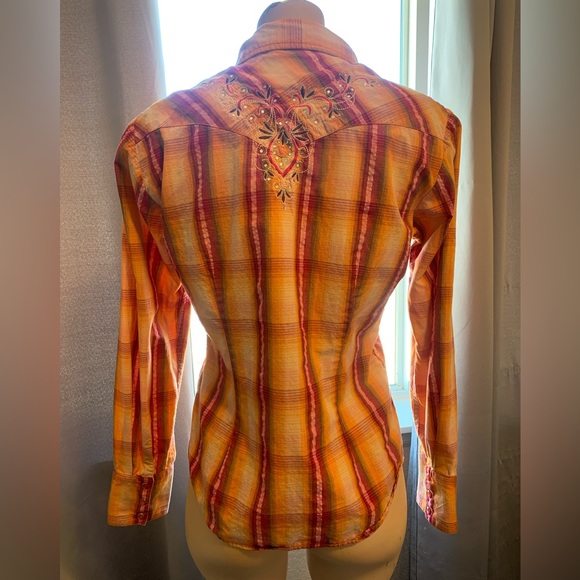 Panhandle Slim Ladies Western Snap Shirt Medium - Picture 3 of 7
